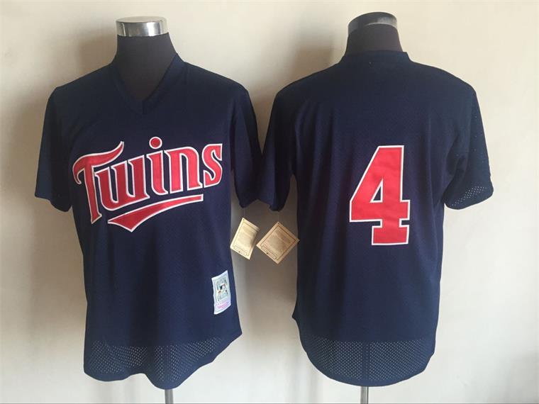 2017 MLB Minnesota Twins #4 Paul Molitor Blue Throwback Jerseys->minnesota twins->MLB Jersey